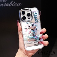 iPhone Case Large Metal Frame Beautiful Snake Pattern 17/17 Pro/17 Pro Max/16/15/14/13/12/11/X/XS/XR