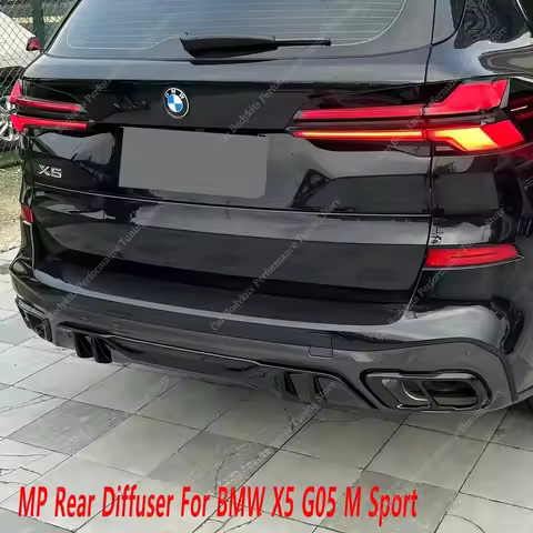 Gloss Black MP Style Rear Diffuser Rear Bumper Lip For BMW X5 G05 M50i M50d M60i M60d 40i M Sport 20