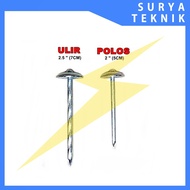 Asbestos Thread Nails - Zinc Nails - Umbrella Nails 2.5" (7cm) - 2" (5cm)