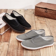 Deck Shoes Men Women Casual Labor Protection Cloth Shoes Slip-On Lazy Shoes Canvas Beef Tendon Sole 