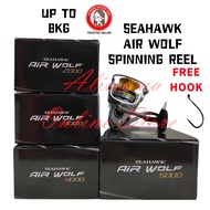 SEAHAWK AIR WOLF SPINNING FISHING REEL ALUMINIUM SPOOL MESIN KEKILI PANCING CASTING BOTTOM