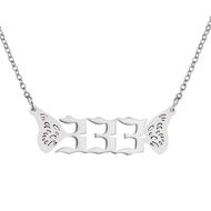 Ailiessy Angel Number Necklace Exquisite Butterfly Wings Number Necklace For Women 111 222 333 444 5