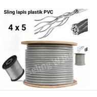 5mm Galvanized Wire Rope PVC coating 6 x 12 FC/PVC 4 x 5
