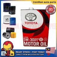 Original TOYOTA 5W30 SN GF-5 JAPAN IMPORTER ENGINE OIL / MOTOR OIL 5W-30 Minyak Hitam Combo Altis Vios Oil Filter