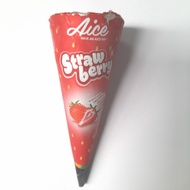 es krim aice strawberry cone