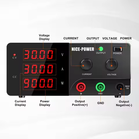 NICE-POWER 1200W 3000W DC Adjustable Power Supply Lab Bench Source 30V 60V 100V 200V 300V10A 30A 60A