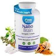 One Planet Nutrition Nano Brain Support with Nano Bacopa, Nano Curcumin, Nano Boswellia & Nano Gingk