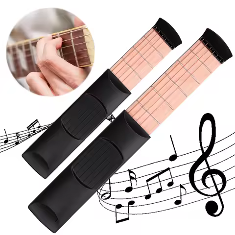 6 String 4/6 Fret Portable Guitar Chord Practice Tool Guitar Chord Trainer Wooden Guitar Practice To