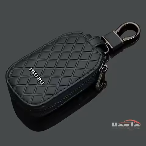 Key Car Leather Zipper Case for Isuzu d max mu-x d-max 4jb1 dmax mux Key Storage Bag