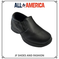 ALL AMERICA PVC Black Slip-On School Shoes | Kasut Sekolah Slip-on Hitam PVC All America Original 4918