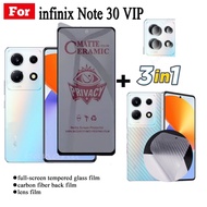 3in1 infinix Note 30 VIP Anti-Spy Privacy Tempered Glass For infinix Note 30 Pro Note 30 4G 5G Ceramic film and Back film Note30 Screen Protector