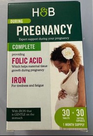 H&B Pregnancy complete folic acid and iron 葉酸鐵丸