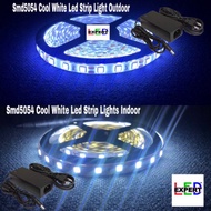 ❍❁CoolWhite smd5054 Led strip Lights 5meters w/adapter for 220v set for ceiling cove lighting