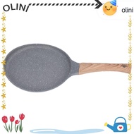 OLINI Flat Skillet, 8 Inch Aluminum Alloy Dosa Tawa, Kitchen Utensils Nonstick Anti-Scald Handle Fla