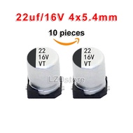 10pcs SMD Aluminum Electrolytic Capacitor 16V22UF 4*5.4mm 16V 22uF 4x5.4mm 22uF/16V new original