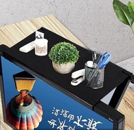 [大號] 辦公室多功能電腦顯示屏置物架 創意電視螢幕儲物架 折疊電話收納- 黑色
