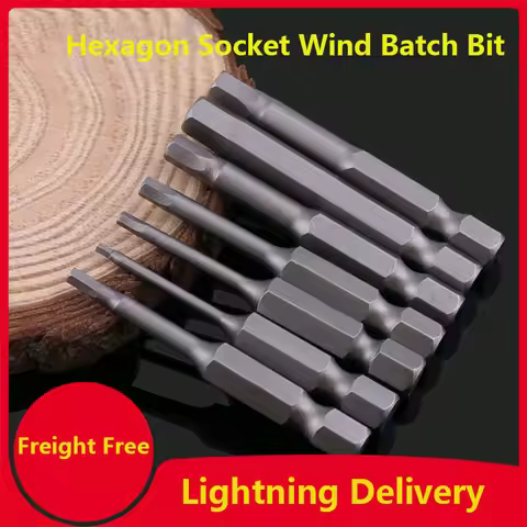 Hexagonal Socket Electric Screwdriver Bits Hex Socket Bits Group Alloy Steel Magnetic Bits Group H1.