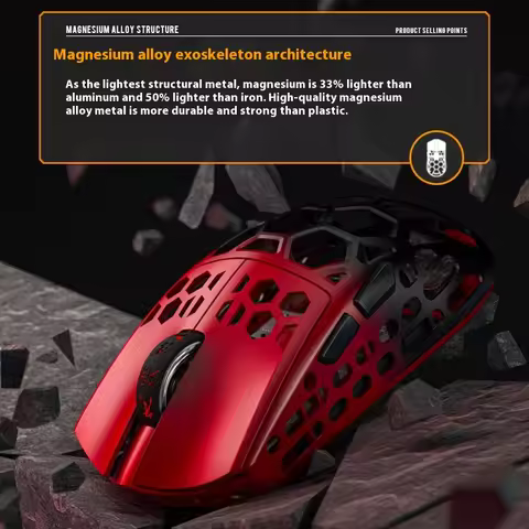 Darmoshark M2 Lightweight Wireless Mouse Magnesium Alloy Three-Mode Esports Game Bluetooth 2.4g Surp