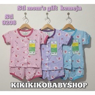 KEMEJA Stl 9208  3pcs baby suit shirt mom"s gift motif full print swan lenan short sport pants SML X