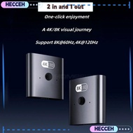 HECCEH HDMI Splitter, 4K@120HZ 8k@60HZ HDMI Switch, Professional High-definition Bidirectional Two-I