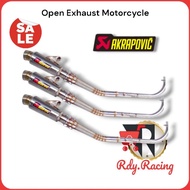 Akrapovic OPEN EXHAUST/EKZOS WAVE100/110/125/DASH/SRL LAGENDA115FI/MR1 KRISS120/EX5/C70/90/CRYPTON