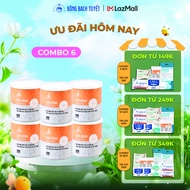 Combo 6 Hộp tăm bông Bông Bạch Tuyết người lớn (200 que/hộp tròn)