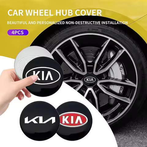 KIA 56mm Car Wheel Center Hub Cap Sticker For Kia Sportage Seltos Sorento Carnival Ceed Borrego Rio 