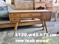 Free delivery desk wood โตีะเขียนหนังสือ Teak Wood work desk โต๊ะไม้สัก 4 ลิ้นชัก Wood office desk 4 drawers ย120. ก45. ส75ซม Wooden Desk writing desk โตีะทำงาน Wood Working Desk