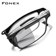 FONEX Photochromic สีเทา Anti Blue Blocking พับแว่นตาอ่านหนังสือชายผู้หญิง2021 Hyperopia Reader สกรูแว่นตา LH015