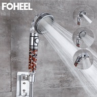 FOHEEL Shower Head Adjustable 3 Mode Shower Head Hand Shower High Pressure Water Saving One Button To Stop Water Shower