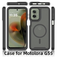 MotoG35 Casing Case For Motorola G35 G55 G56 G86 G15 G06 G05 E15 Micro Transparent Magnetic Shockpro