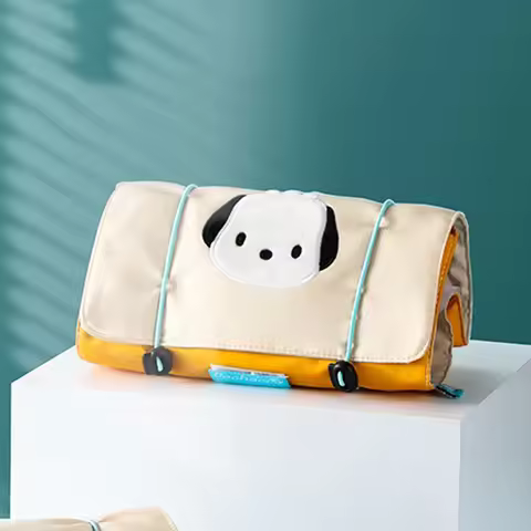 MINISO Sanrio Hanging Makeup Bag Foldable Cosmetic Bag Travel Toiletry Organizer Portable Storage Ba