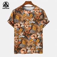 เสื้อยืดวันสงกรานต์ 2568เสื้อผ้าเทศกาลสงกรานต์ย้อนยุคดอกไม้เสื้อยืดชายเสื้อยืดแห้งเร็วผู้ชายและผู้หญ