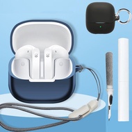 for Baseus BS1 / Baseus Bass BS1 NC Earbuds Silicone Case Cover with Keychain & Cleaning Kit & Lanya