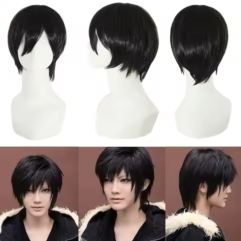 Anime Chainsaw Man Yoshida Hirofumi Cosplay Wig Short Black Heat Resistant Synthetic Men Black Short