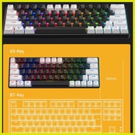✟ ♧ ♚ ZIFRIEND ZA646 Mechanical Keyboard 64 Keys Rainbow Backlit Blue Red Switch Gaming Keyboard