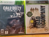 二手 XBOX360 Call of Duty Ghosts 決勝時刻：魅影 | Battlefield Bad Company 戰地風雲：惡名昭彰