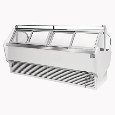 Commercial Hotel Showcase Freezer Single-Temperature Portable Air-Cooled Gelato Ice Cream Display Gl