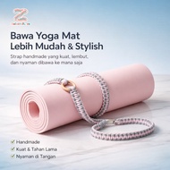 Zolacraft Adjustable Macrame Yoga MatTALI | Handmade Yoga Strap for Workout SB13B