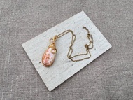 230605 wire wrapping 粉紅鈣沸石 銅線 繞線 吊墮