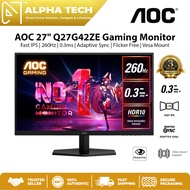 AOC 27" Q27G42ZE (260Hz/0.3ms) & Q27G11E (180Hz/0.5ms) Gaming Monitor Fast IPS | Adaptive Sync | Fli