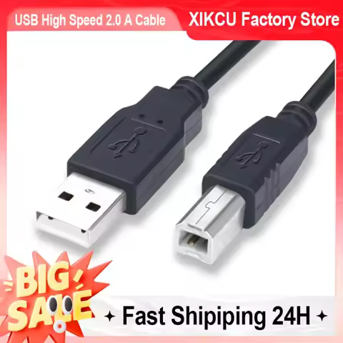 XIKCU 1m/1.3m USB High Speed 2.0 A To B Male Printer Cable for Canon Brother Samsung Hp Epson Printe