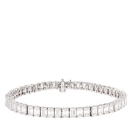 White Gold and 12.65ct Emerald Cut Diamond Tennis Bracelet