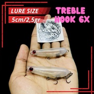 WTD GLUESTICK KOLANG KALING SPLASH treble 6X STRONG umpan casting hampala
