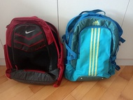 Nike 紅色背包 adidas背包