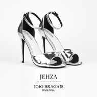 Jojo Bragais Jehza Silver 4-Inch High Heels | Pageant Heels