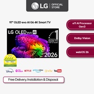 [New] [Pre-Order] LG OLED evo AI OLED97G6 97" 4K Smart TV | α11 AI Processor Gen3 | Dolby Vision | w