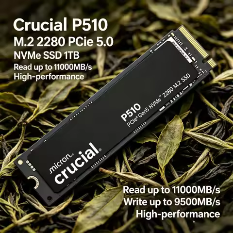 Crucial P510 1TB M.2 2280 PCIe 5.0 NVMe SSD, 11000MB/s Read, 9500MB/s Write, High Speed Drive Upgrad