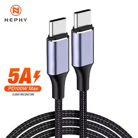100W USB C To USB Type C Cable For iPhone 16 15 Plus Pro max USB C PD Fast Charger Cord USB-C Type-c