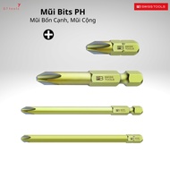 PB Swiss Tools Philips Four Sided Bits Length 25mm/ 50mm/ 95mm C6.190 E6.190 E6L.190 & C6L.190 Swiss